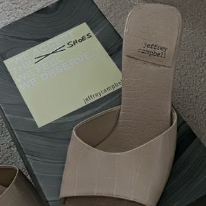 Jeffrey Campbell Mr Big Patent Leather Heel Sandals